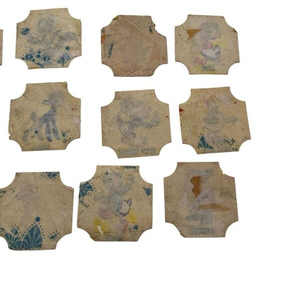VTG  DISNEY BREAD END LABELS DONALD DUCK Lot Of 12 Jet Pilot, Bambi, Flower etc - Picture 7 of 7